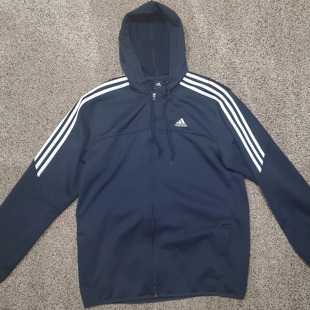 Adidas Men's Navy Hooded Jacket